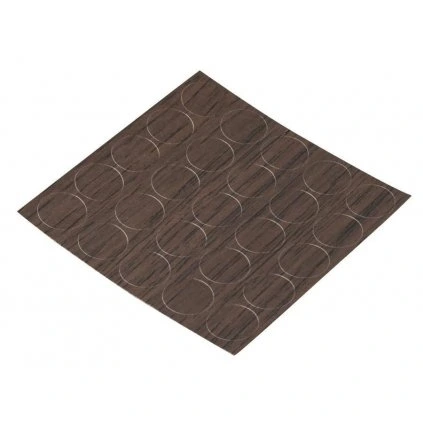 Samolepiace krytky, priemer 14mm, wenge, 25 ks
