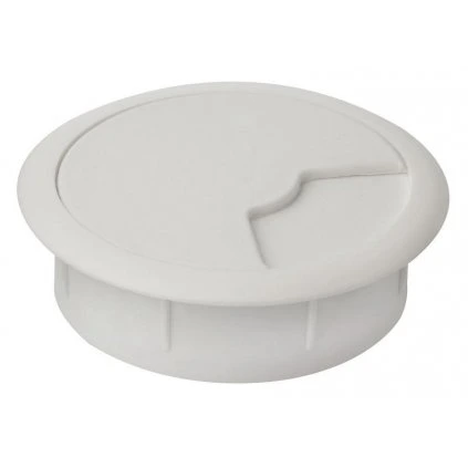 Káblová priechodka, priemer 60mm, plast, biela