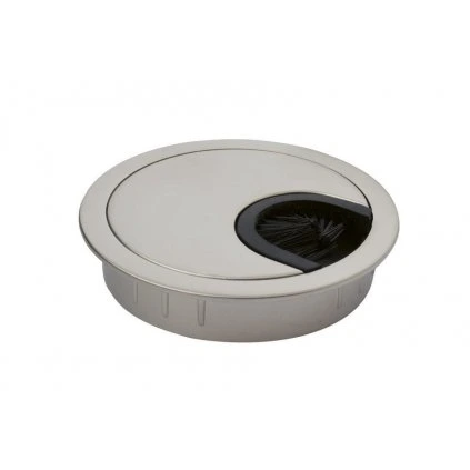 Káblová priechodka, priemer 60mm, kov, matný nikel