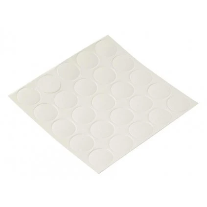 Samolepiace krytky, priemer 14mm, biele, 25 ks