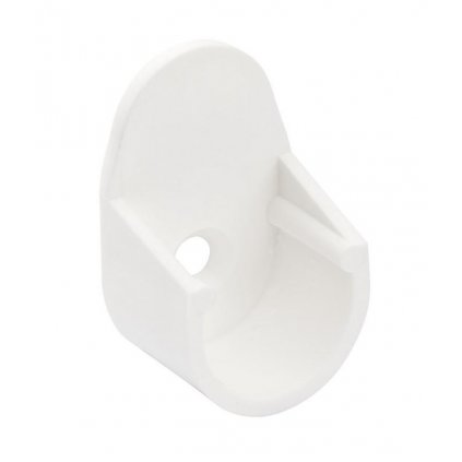 Držák šatní tyče, průměr 18mm, plast, bílý