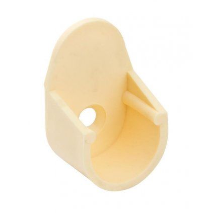 Držiak šatníkovej tyče, priemer 18mm, plast, ivory