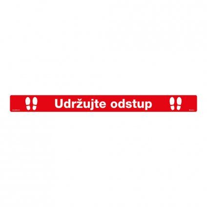 Samolepka "Udržujte odstup", dĺžka 500 mm