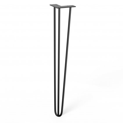 Nábytková noha Hairpin, výška 710 mm, 3ramenná, černá