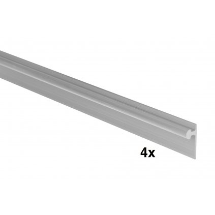 Vrchní/spodní vodící profil WS 65, 2000mm, Aluminium, 4 ks