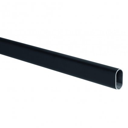 Oválná šatní tyč 2000x30x15mm, černá