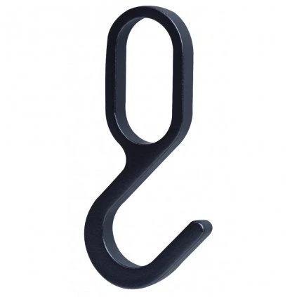 Háčik na šatníkovú oválnu tyč, čierny, 2 ks