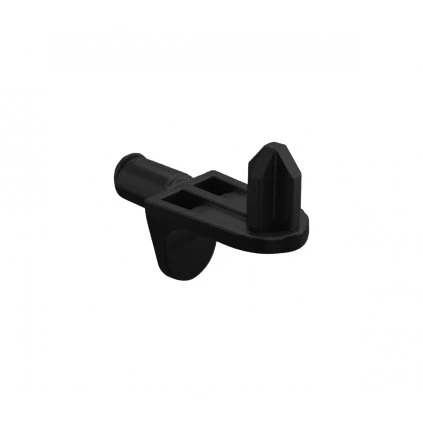 Podperka políc s čapom priemer 5mm, čierna, 20 ks