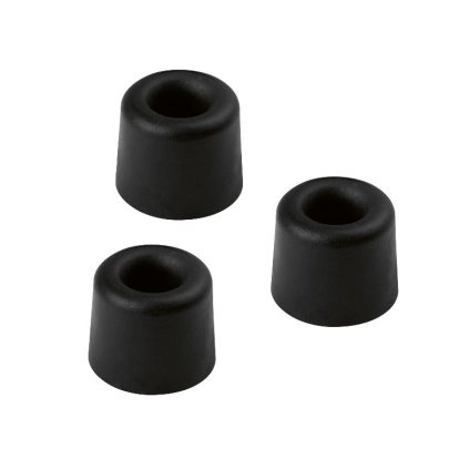 Dveřní zarážka, průměr 29,5x25mm, černá, 3 ks