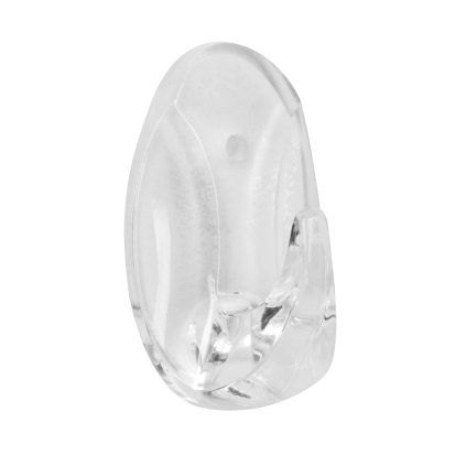 Samolepiaci háčik QF2, plast, transparentný