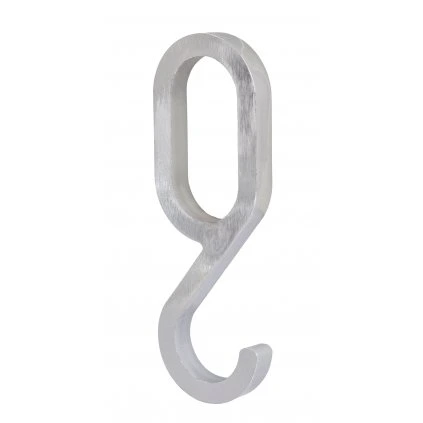 Háčik na šatníkovú oválnu tyč, chróm, 4 ks