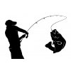 Symbol "Rybář", 175x115 mm, čirá samolepka
