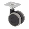 Nábytkové koliesko čierno-sivé s platňou, priemer 40 mm