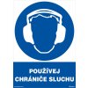 Používej chrániče sluchu 210x297mm, formát A4, plastová tabulka