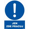 Jen zde pracuj 210x297mm, formát A4, plastová tabulka