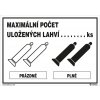 Maximální počet uložených lahví 210x148mm, formát A5, samolepka