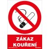 Zákaz kouření 105x148mm, formát A6, samolepka