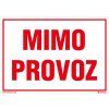 Mimo prevádzky, 210x148mm, formát A5, plastová tabuľka 2 mm