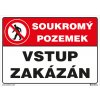 Soukromý pozemek 210x148mm, formát A5, plastová tabulka 2 mm