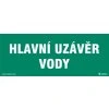 Hlavný uzáver vody, 210x80mm, samolepka