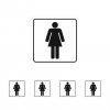 WC Ženy, 80x80mm, samolepka