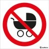 Zákaz kočíkov, 90x90mm, samolepka