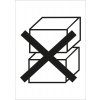 Nestohovat/Do not stack - piktogram, 70x100mm, samolepka