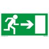 Únikový východ vpravo, 200x100mm, samolepka