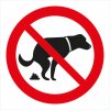 Zákaz venčení psů 92x92mm - symbol, samolepka
