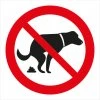 Zákaz venčenia psov 92x92mm - symbol, samolepka