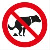 Zákaz venčení psů 150x150mm - symbol, plastová cedulka