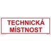 Technická miestnosť, 290x100mm, samolepka