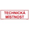 Technická místnost, 290x100mm, samolepka