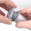 Nábytková noha kulatá, průměr 40mm, výška 100mm, aluminium optik