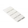Filcové podložky 30x30mm, samolepiace, biele, 8 ks