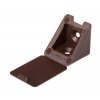 Spojovací úhelník 22x22x23mm, plast, hnědý