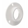 Držiak šatníkovej tyče s prírubou, priemer 25mm, plast, biely