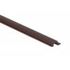 Vrchný/spodný vodiaci profil WS 12 plast, 2000mm, hnedý, 2ks