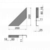 Konzole FLO, 200x200mm, nosnost 15 kg, matná černá