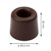 Dverová zarážka, priemer 29,5x25mm, na naskrutkovanie, hnedá