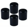 Krytka, priemer 18mm, plast, čierna, 4 ks