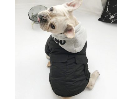 Zimní teplá bunda s kapucí pro psa