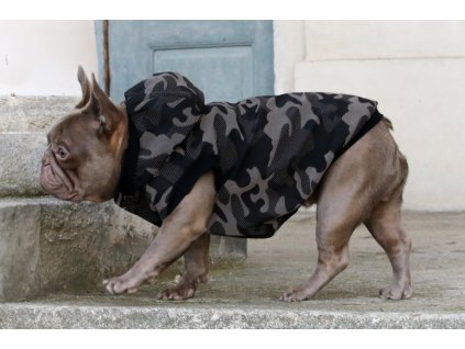 ARMY reflexní nepromokavá softshellová zateplená bunda pro psa