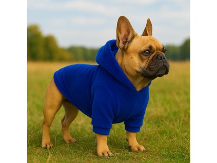 WANTED DOG Beránková mikina pro psa mikroplyš - BLUE