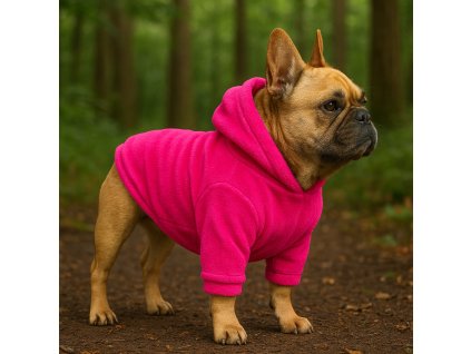 WANTED DOG Beránková mikina pro psa mikroplyš - Berry Pink