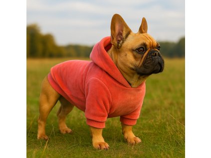 WANTED DOG Beránková mikina pro psa mikroplyš Rosy Coral (2)