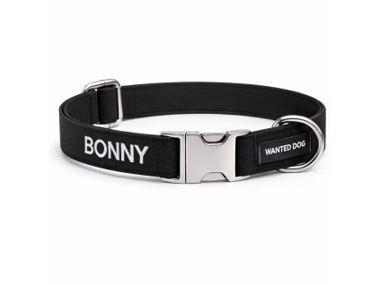 Obojek pro psa se jménem - černý