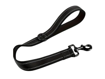 Krátké výcvikové vodítko pro psy s reflexními prvky 45cm černé 2