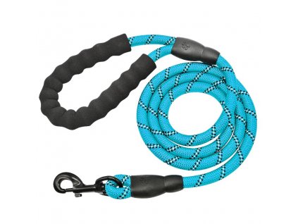 Nylonové guľaté vodítko pre psa s reflexnými prvkami MODRE