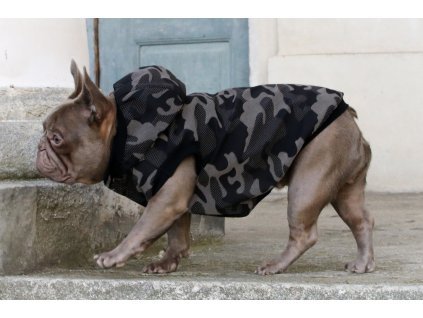 ARMY reflexná nepremokavá softshellová zateplená bunda pre psa